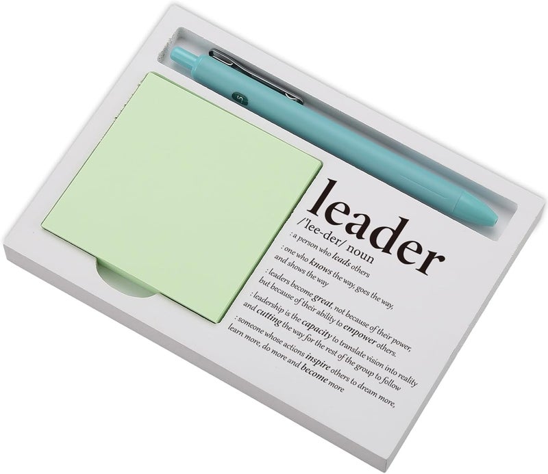 EFFJNSG Leader Definition Gifts Sticky Note Holder for Desk, Appreciation Gift for Boss, Manager, Mentor, Thank You Gift for Women Leader, Leadership, Graduation, Promotion Office Note Pad Holder EDP218 - Image 1